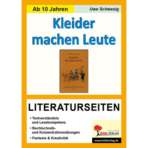 Gottfried Keller 'Kleider machen Leute', Literaturseiten - Uwe Schwesig, Kartoniert (TB)