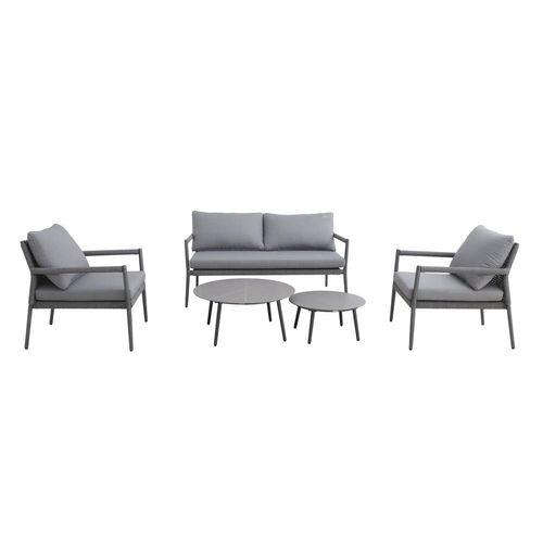 Royal Garden Ropero Sofa-Set mattgrau