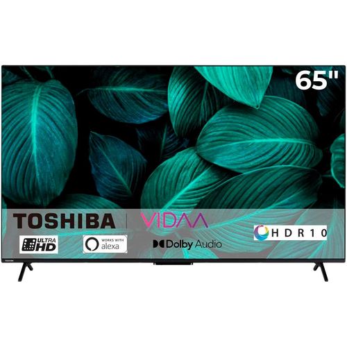 E (A bis G) TOSHIBA QLED-Fernseher "65QV2463DA" Fernseher schwarz LED Fernseher