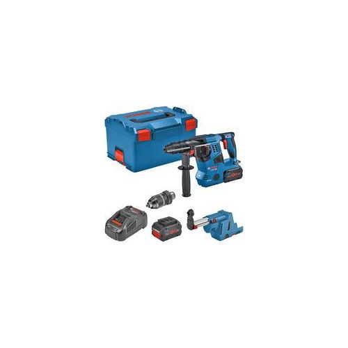 Akku-Bohrhammer GBH 18V-28 CF Professional, mit GDE 18V-16 blau/schwarz, 2x Akku ProCORE18V 8,0Ah, Bluetooth, in L-BOXX