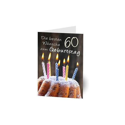 LUMA Geburtstagskarte 60. Kerzen DIN B6