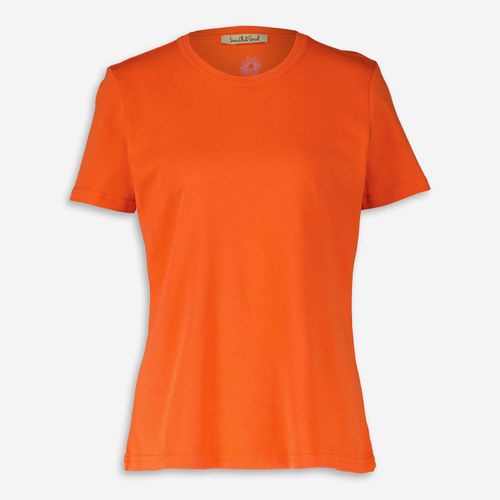 Orangefarbenes Basic-T-Shirt