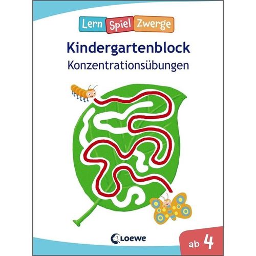 LernSpielZwerge Kindergartenblock - Konzentrationsübungen, Kartoniert (TB)