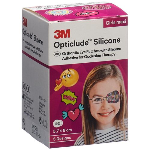 Opticlude Silicone Augenverband 5.7x8cm Maxi Girls (50 Stück)