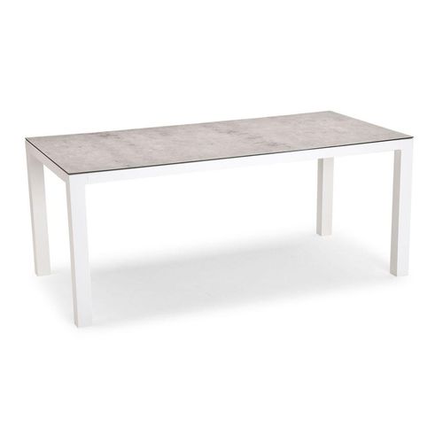 Tisch Houston 160x90cm weiss/silber