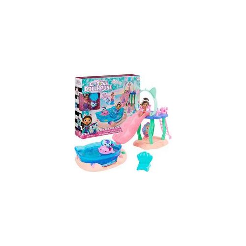 DreamWorks Gabby''s Dollhouse Cat Adventures - Purrific Pool Party Spielset, Kulisse mit Gabby- und Meerkätzchen-Figur