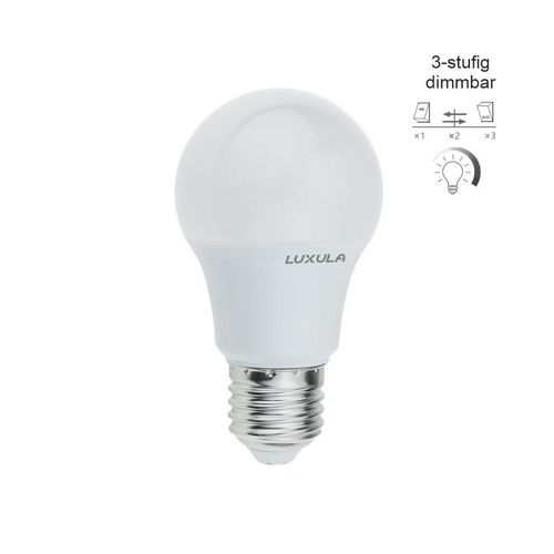 LUXULA LED Leuchtmittel E27, 3-stufig dimmbar