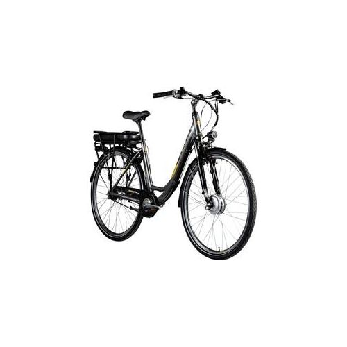 Zündapp E-Bike City Z502/700c Damen Retro Hollandrad 28 Zoll RH 48cm 7-Gang 468 Wh grau orange