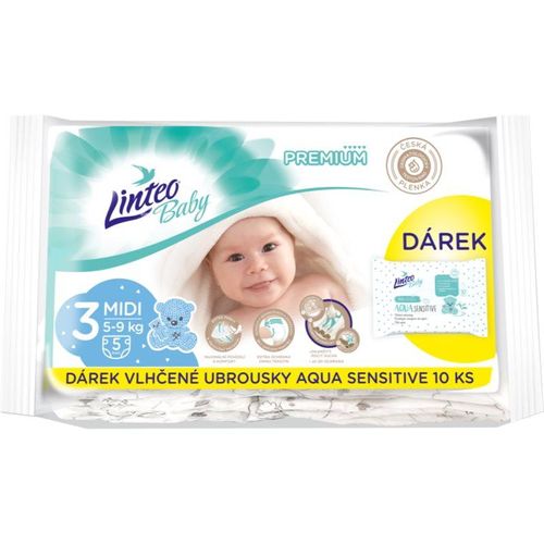 Linteo Baby Premium Midi wegwerpluiers 5-9kg 5 st