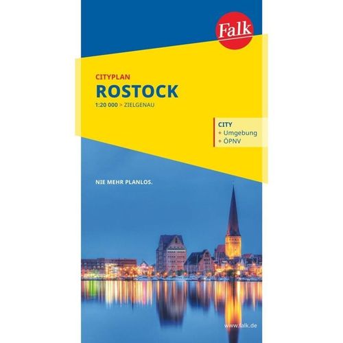 Falk Cityplan Rostock 1:21.000, Karte (im Sinne von Landkarte)