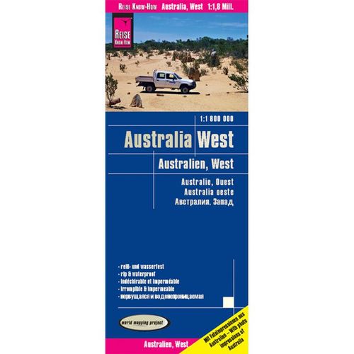 Reise Know-How Landkarte Australien, West / Australia, West (1:1.800.000), Karte (im Sinne von Landkarte)