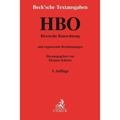 Hessische Bauordnung (HBO), Kartoniert (TB)