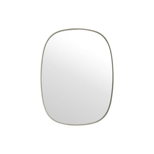 Muuto - Framed Mirror, klein, grau / Klarglas