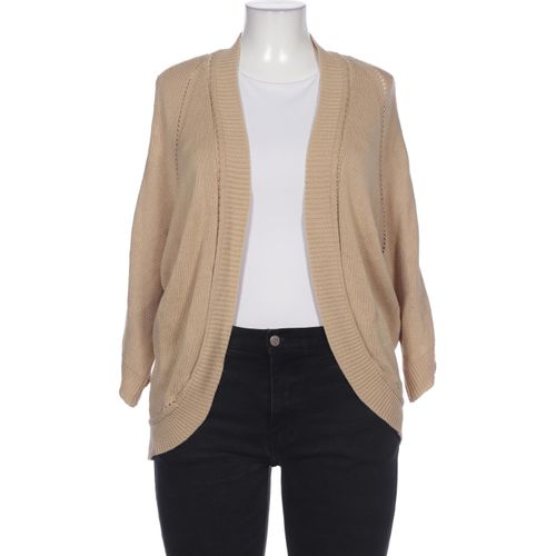 sheego Damen Strickjacke, beige, Gr. 44