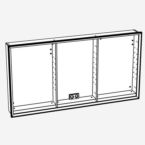 neoro n60 Korpus mit elektronischen Bauteilen für Spiegelschrank B: 160 cm, BL001122,