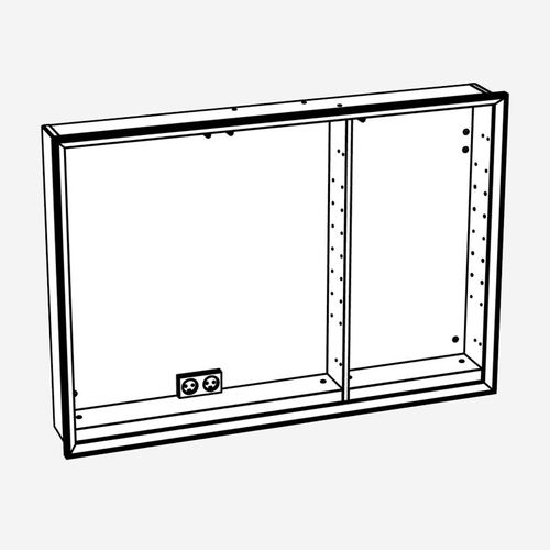 neoro n60 Korpus mit elektronischen Bauteilen für Spiegelschrank B: 120 cm, BL001118,