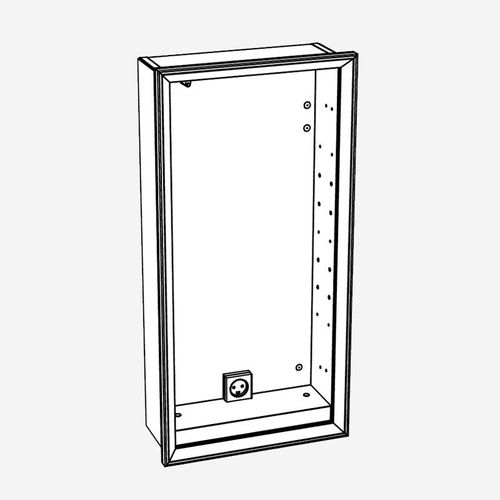 neoro n60 Korpus mit elektronischen Bauteilen für Spiegelschrank B: 40 cm mit Anschlag rechts, für die Schweiz, BL001111,