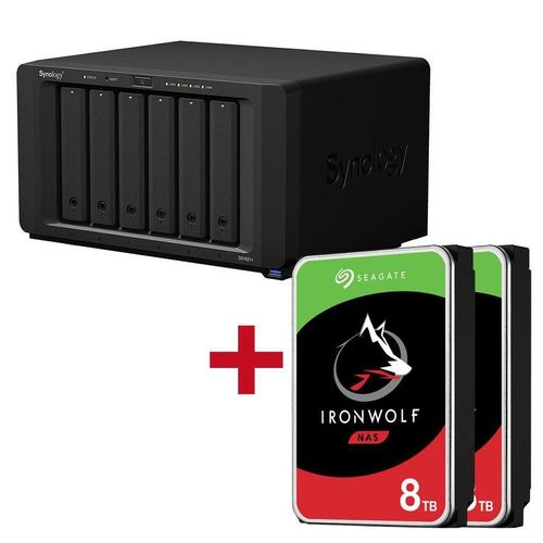 Synology DiskStation DS1621+ 6 Einschübe NAS-Server Leergehäuse + 16TB Seagate Ironwolf SATA 3.5