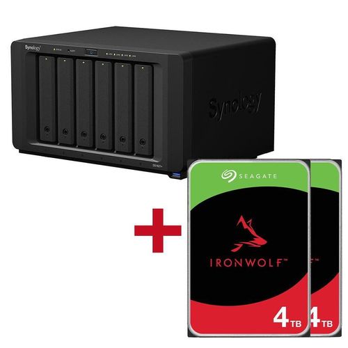 Synology DiskStation DS1621+ 6 Einschübe NAS-Server Leergehäuse + 8TB Seagate Ironwolf SATA 3.5