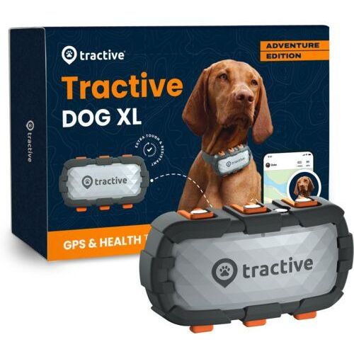 Tractive DOG XL Adventure Edition - Glasfaserverstärkter GPS & Health Tracker für Hunde | EXKL. ABO | TRDOG4XLRUG | grau