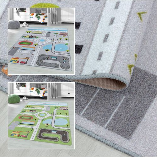 Kinderteppiche in verschiedene Größen rechteckig, 8 mm Kurzflor, straßenteppich
