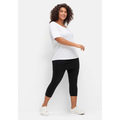 Leggings mit angesetztem Minirock, schwarz, Gr.46