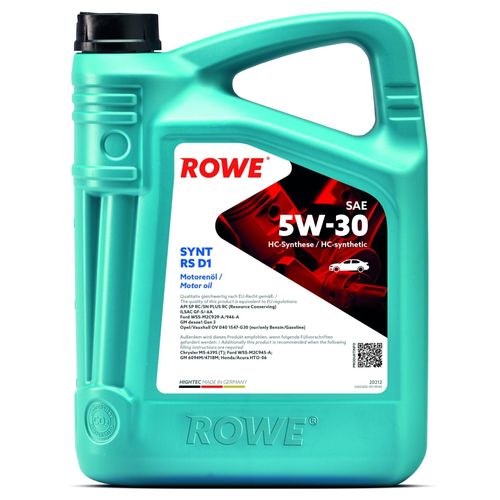 ROWE HIGHTEC SYNT RS D1 SAE 5W-30 (20212) Teilsynthetiköl 5L (20212-0050-99)