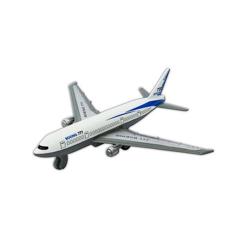 Toi-Toys Modellflugzeug FLUGZEUG Boeing 777 mit Rückzug weiß 14x13cm Kunststoff 92