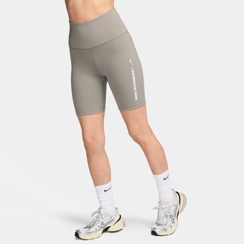 Nike One Bike-Shorts mit hohem Bund für Damen (ca. 18 cm) - Grau