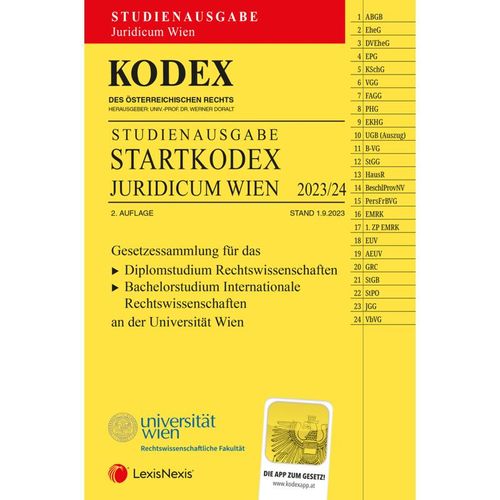 KODEX Startkodex Wien Juridicum 2023/24 - inkl. App, Kartoniert (TB)