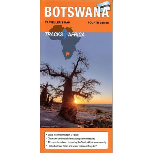 Botswana GPS-Tracks Karte 1 : 1 000 000, Karte (im Sinne von Landkarte)