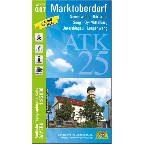 ATK25-Q07 Marktoberdorf (Amtliche Topographische Karte 1:25000), Karte (im Sinne von Landkarte)