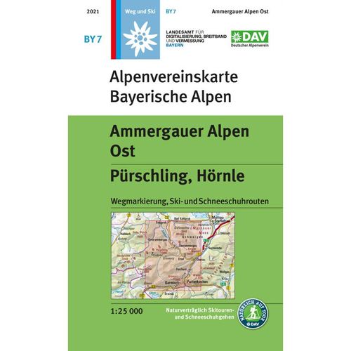 Ammergauer Alpen Ost, Pürschling, Hörnle, Karte (im Sinne von Landkarte)
