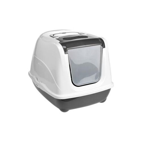 AniOne Katzentoilette Flip Cat M dunkelgrau