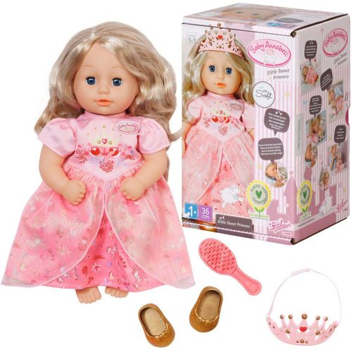 Baby Annabell Babypuppe Little Sweet Princess, 36 cm, mit Schlafaugen und Sound, rosa