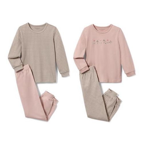 2 Kinder-Pyjamas - Beige - Kinder - Gr.: 122/128