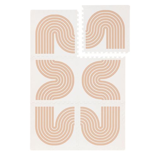 Lytte Spielmatte Archie Beige 120x180 cm - Hochwertige Krabbelmatte, Puzzlematte aus EVA-Schaumstoff
