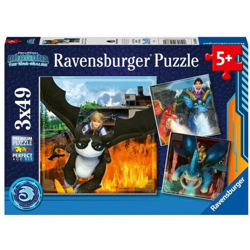 Ravensburger - rav Puzzle Dragons: Die 9 Welten 3X49 05688 (05688)