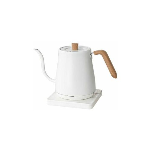 Wasserkocher, Wasserkocher für Kaffee und Tee 800 ml 1200 w, Edelstahl, weiße Holzmaserung