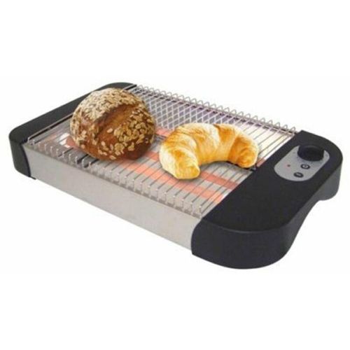 Buri - Brötchentoaster mit Timer 6 Röststufen Camping-Toaster Auffangblech Flachtoaster