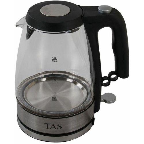 Buri - tas Glas led Wasserkocher 1,5 Liter schnurlos 1800W 360° Teekocher Teekessel