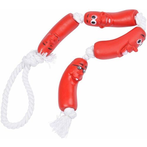 Love Story - Hundespielzeug wrüstchen am tau, quietschend, 67,5 cm, rot