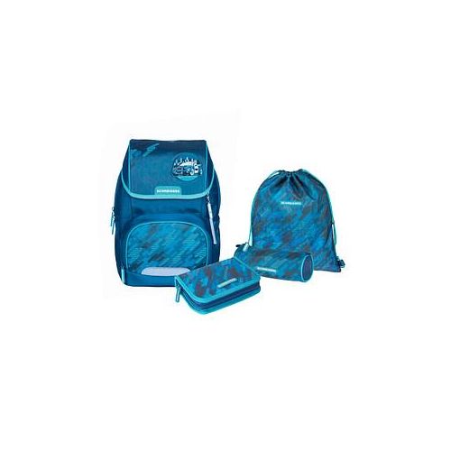 SCHNEIDERS Schulranzen-Set Ergojet Camo Blue Kunstfaser blau