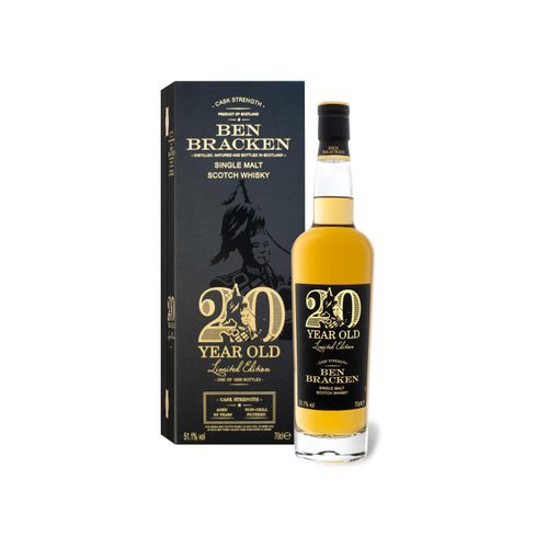 Ben Bracken Single Malt Scotch Whisky Limited Edition Cask Strength 20 Jahre mit Geschenkbox 51.1% Vol