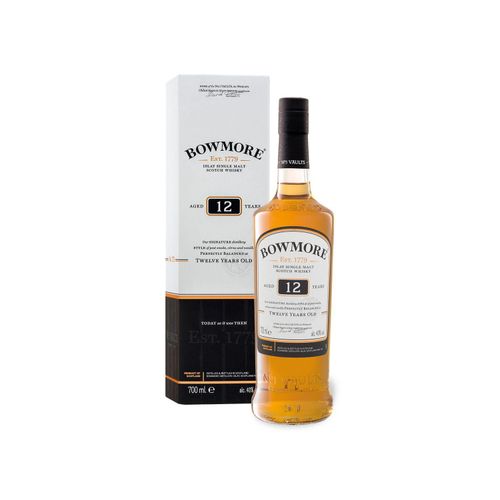 BOWMORE 12 Jahre Islay Scotch Single Malt mit Geschenkbox 40% Vol