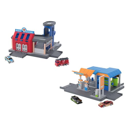 Playtive Die Cast Gebäude, inkl. zwei Zinkguss-Fahrzeuge