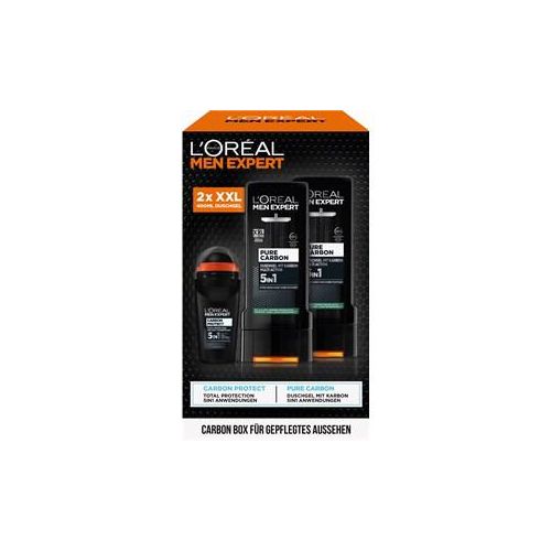 L’Oréal Paris Men Expert Collection Pure Carbon Carbon Box Carbon Protect Deodorant Roll-On 50 ml + Pure Carbon 5in1 Duschgel 2x400 ml