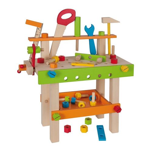 Spielzeug-Werkbank 49-teilig aus Holz
