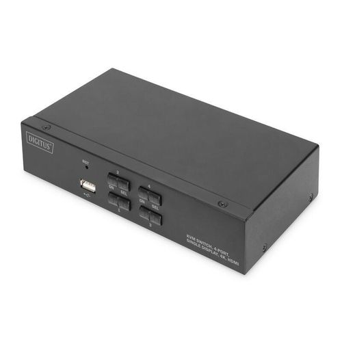 DIGITUS DS-12880 - KVM-/Audio-/USB-Switch - 4 x KVM port(s)