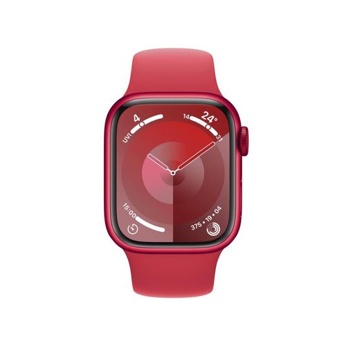 Apple Watch Series 9 GPS 41mm Aluminiumgehäuse rot, Sportband rot M/L